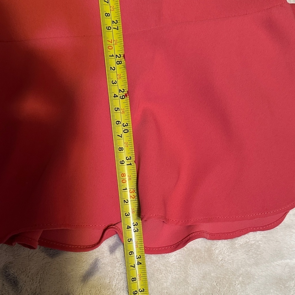 White House Black Market statement sleeve Coral Midi Dress size 8 - Picture 9 of 10